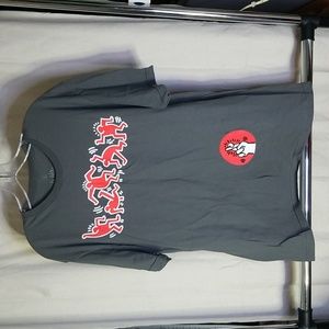 KEITH Haring gray graphic t shirt mens sz L